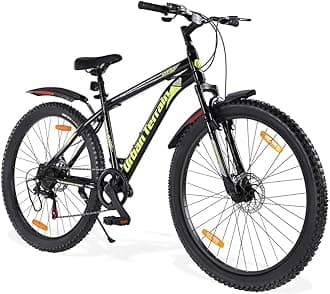 Galaxy Max Multispeed High Performance Mountain Cycles for Men with Complete Accessories MTB Bike 27.5T (7 Speed, Green)