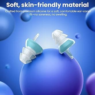 Concert Ear Plugs for Noise Cancelling, High Fidelity EarPlugs - Reusable Soft Silicone EarPlugs Hearing Protection for Music Festivals, Concerts, Work & Travel, 2 Pairs with Case (S+M/L)