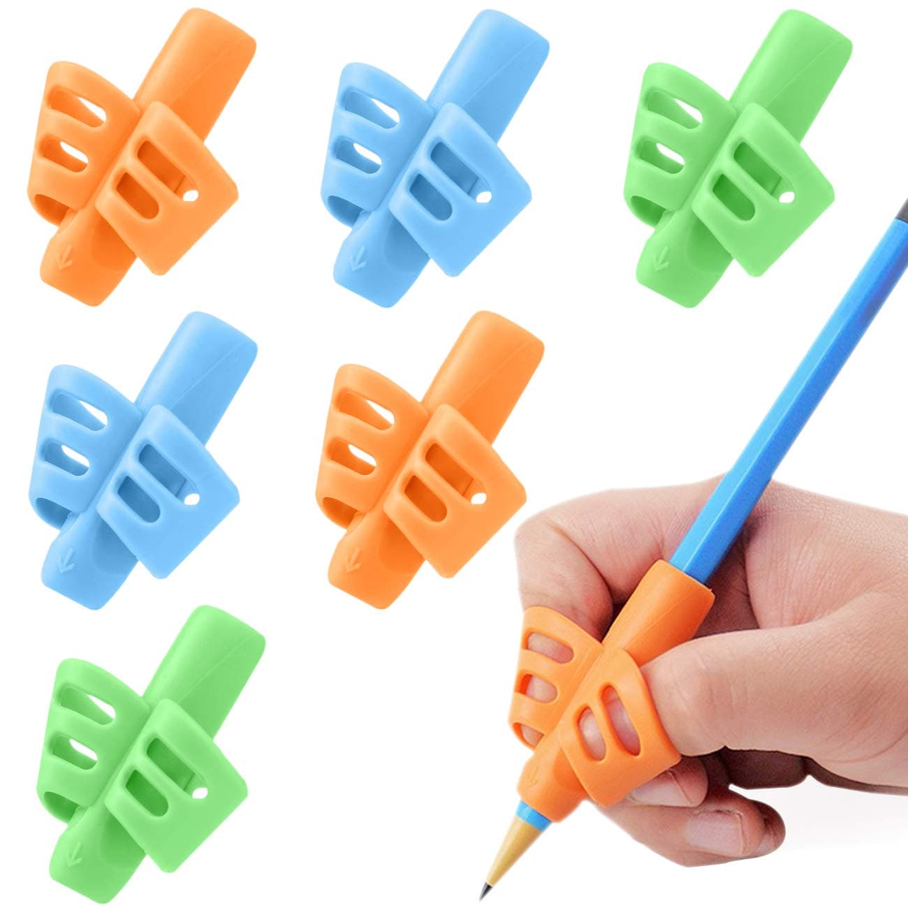 Two-Finger Pencil Grips, 6 PCS