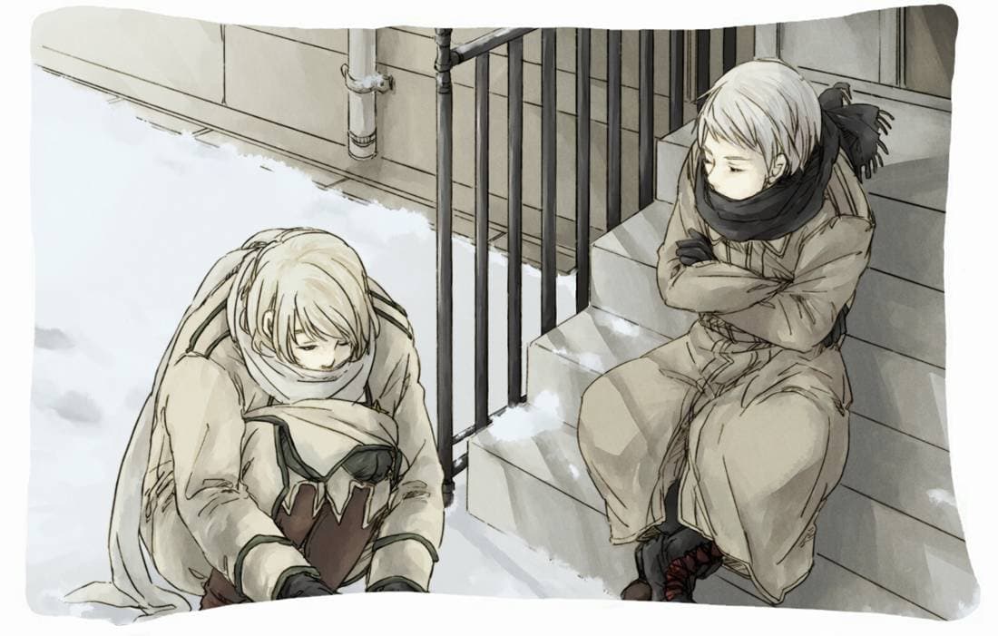 Microfiber Peach Standard Soft And Silky Decorative Pillow Case (20 26 Inch) - Nature Snow Bunnies Winter Snow Animals Russia Stairways Rabbits Prussia Axis Powers Hetalia Wallpa Nature Snow
