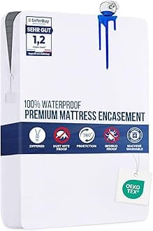 Utopia Bedding (Double) - Premium Zippered Waterproof Mattress Encasement - Bed Bug Proof Mattress Cover - Ample Zipper Opening for Mattress Protector - Protection from Fluids, Insects and Dust Mit...