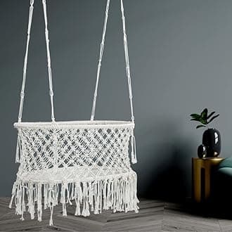 Patiofy Baby Swing, Baby Palna, Cradle for Newborns | Weight Holding Capacity Upto 15kg | Sturdy Frame (Age Group- 0 to 2 Years/Metal Body/White in Color)