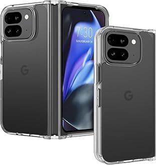 BENTOBEN for Google Pixel 9 Pro Fold Case, Transparent Matte Reveal Logo Slim Thin Shockproof Anti-Yellow Lightweight Women Men Boys Girls Protective Phone Cover Cases for Pixel 9 Pro Fold 8.0", Clear