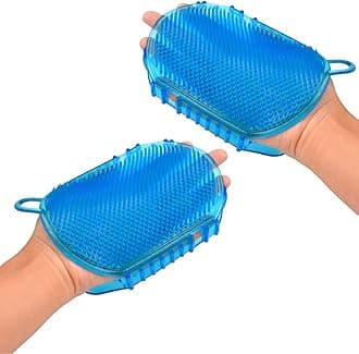 2 Pcs Silicone Massage Glove Anti Cellulite Brush Bathing Massager Relaxation Tool Smooth Slimming