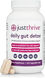 Daily Gut Detox - Ultra-Concentrated Detox & Immune Support Supplement with IgG Antibodies - Promotes Gut Health, Detoxification & Balanced Immune Response - 120 Dairy-Free, Non-GMO Capsules