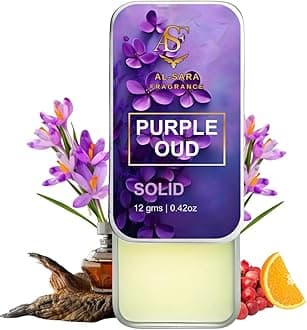 Al Sara Fragrance™ Purple Oud Solid Perfume | Alcohol-Free, Exotic Woody & Spicy Fragrance | 12g Non-Greasy Solid Perfume for Men & Women | Long-Lasting & Bold Scent