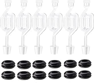 Airlocks for Fermenting 6 Pack,Fermentation Airlock Set Brewing Bubble Airlock for Fermentaiton Lids Jar Carboy Bung Newly High Transparency