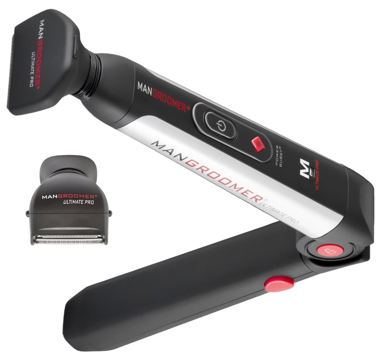 - Ultimate Pro Back Shaver with 2 Shock Absorber Flex Heads, Black and Red, 1 Count