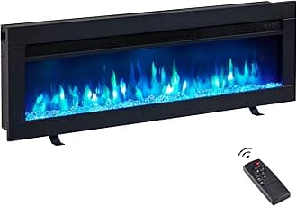 Efiretric® Arthur 40" W 3 in 1 Electric Fireplace (EF457), Freestanding, Wall Mounted, Recessed, 9 Colors Flame Effect, TV Media Wall, Heater 750W/1500W, Remote Control