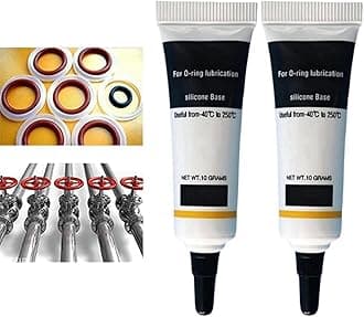 2PCS White Silicone Grease Spray For O-Rings,Silic-one Gre-ase,White Lithium Grea-se,Sili-cone Lubricant,Silicone Gre-ase For O-Rings,Silic-one Lubricant For Rubber Seals,Rubber Gr-ease
