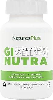 NaturesPlus GI Nutra Total Digestive Wellness - Probiotics Supplement with Pr...