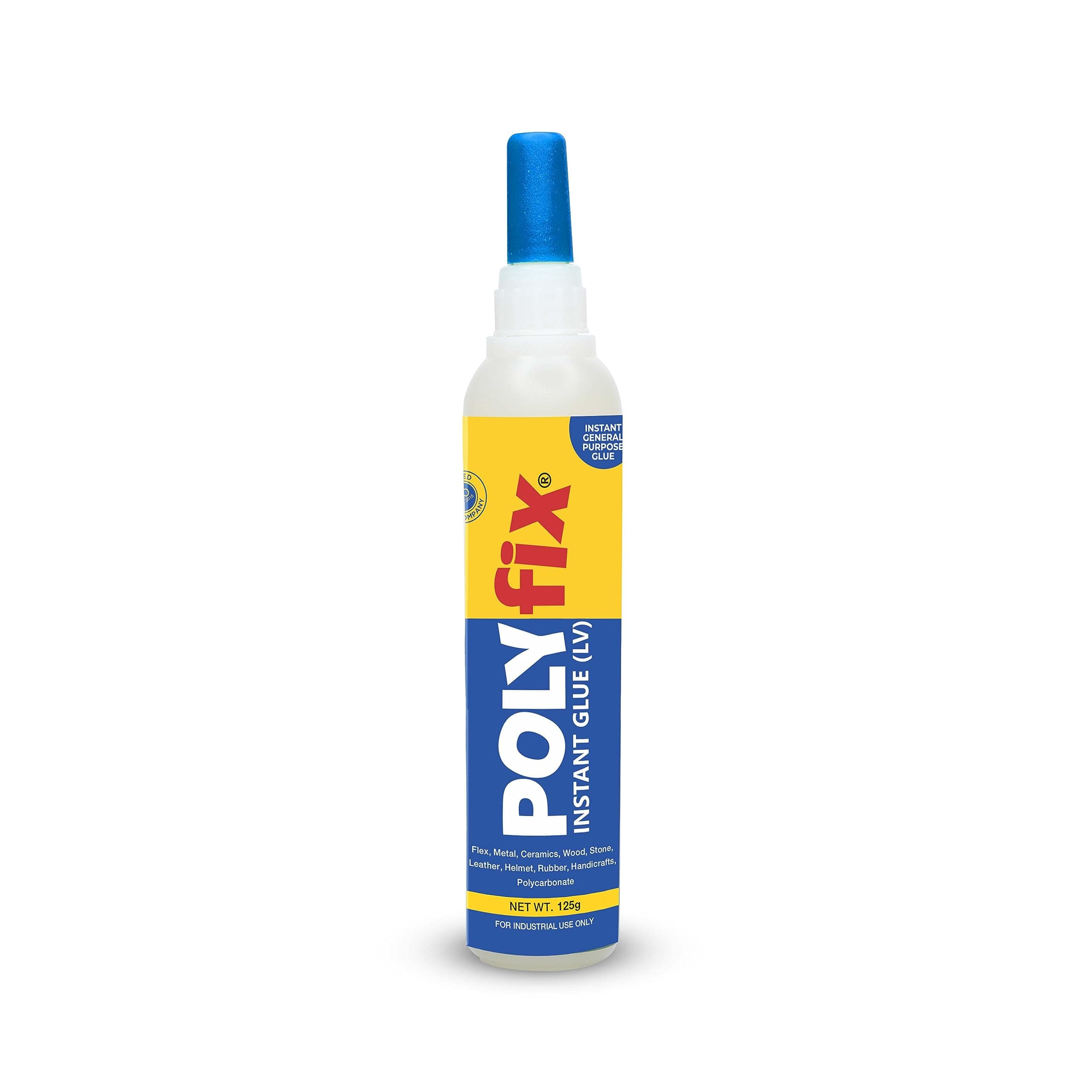 POLYfix Low Viscosity Glue For Acrylic Pasting, flex bonding | Fast Drying, bonds in seconds, waterproof| For Footwear, Helmets, Toys, Handicrafts, Ceramic & Porcelain Pasting & Repair etc. 125g