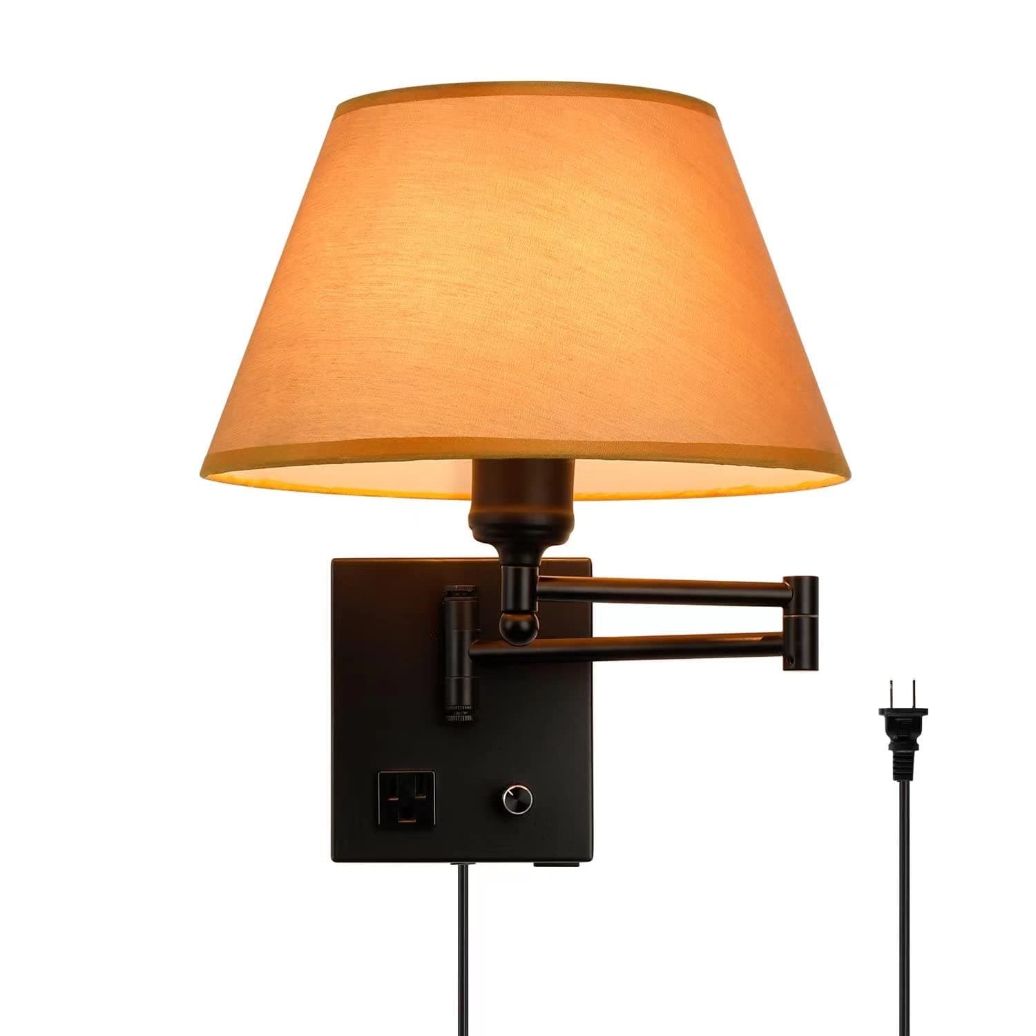 Swing arm wall lamp