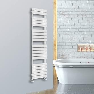 NRG 1800 x 450 mm Designer Flat Panel Heated Towel Rail Radiators Gloss White Bathroom Radiator