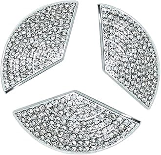 Car Trunk Sign Emblem Bling Accessories Cover Declas Compatible with Mercedes Benz Crystal Sticker Rhinstone Decorate Accessories (for C300 CLA GLB E300)