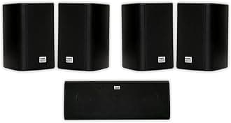 Acoustic Audio AA351B and AA40CB Indoor Speakers Home Theater 5 Speaker Set