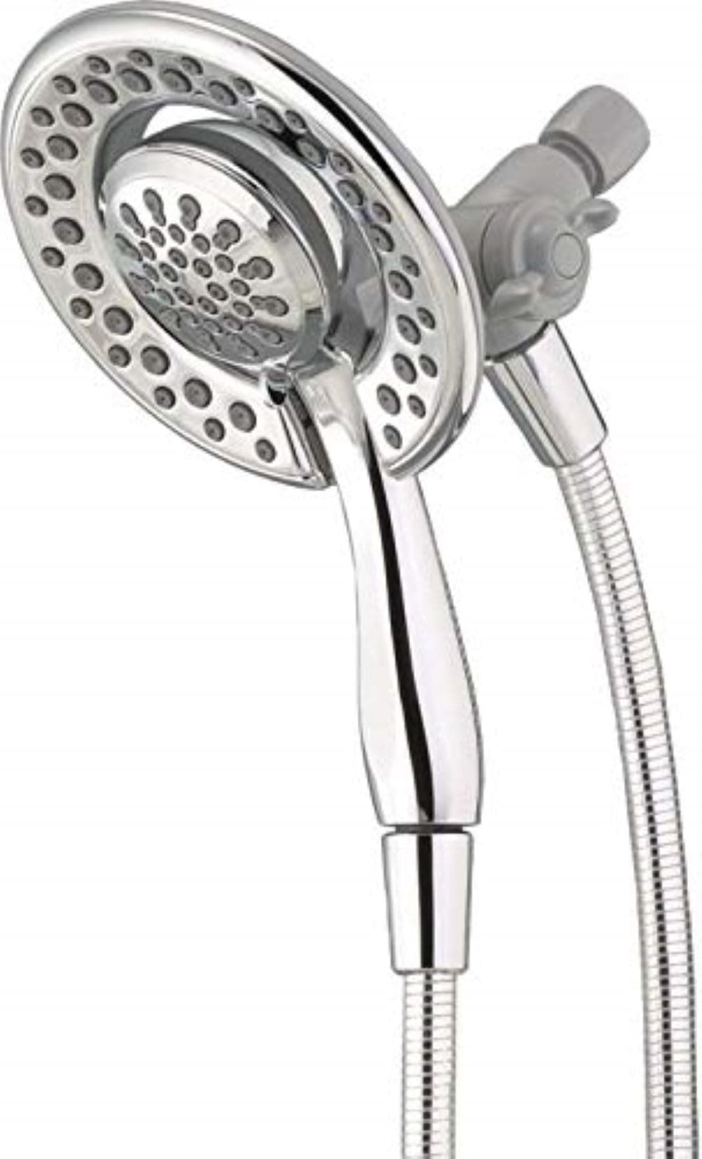 4-Setting In2ition 2-in-1 Dual Shower Head with HandHeld Spray, Chrome Detachable Shower Head with Hose, Showerhead, 1.75 GPM Flow Rate, Chrome 75486C