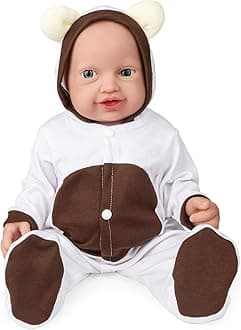 Vollence Silicone Baby Dolls, Full-Body, Life-Like, Non-Vinyl, Soft, Newborn, Cute, Gift for Kids, 58 cm