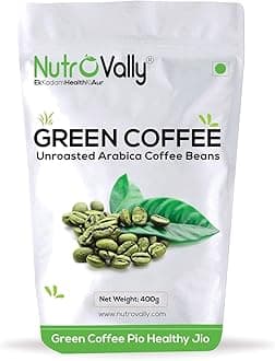 Green Coffee Beans 400g|Premium Raw Arabica Beans for Fresh Brew at Home| Antioxidant-Rich Drink |Supports Energy, Detox & Weight Management Goals|Unroasted Whole Coffee Bean|Coffee beans