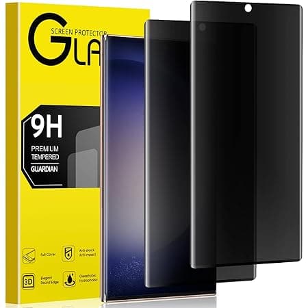 [2-Pack] Privacy Screen Protector for Samsung Galaxy S23 Ultra 5G, Anti-Spy 3D Curve Edge 9H Hardness Anti-Scratch Tempered Glass Screen Protectors for Samsung Galaxy S23 Ultra (6.8")