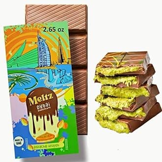 Meltz Dubai Chocolate Kunafa Pistachio (The Original), 2.65 oz - 75 grams - Imported from DUBAI UAE, Ideal Gift for all Occasions, 100% Original Taste! (SMALL-2.65 oz)