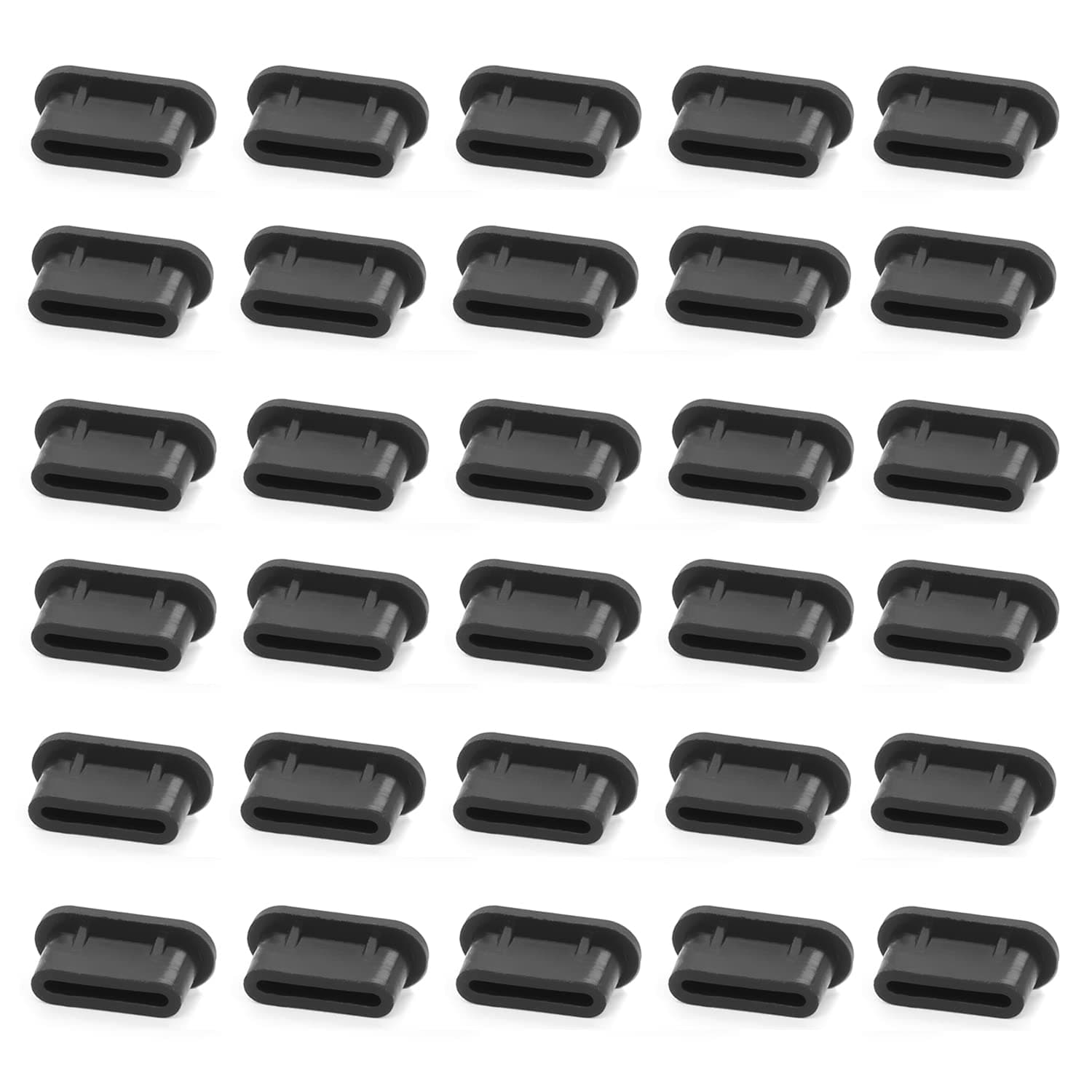 30 Pack USB C Dust Plug Cover Silicone Protectors USB Type C Port Anti Dust Plug Cover (USB C Plug)