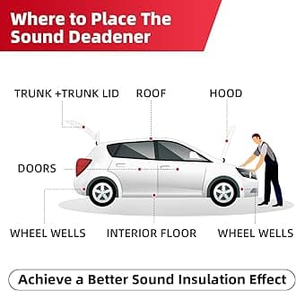 Sound Deadening Mat 394mil(10 mm) 18.47sqft - Closed Cell Foam Car Sound Deadening Material - Self-Adhesive Hood Insulation Heat Shield Auto Sound Dampening