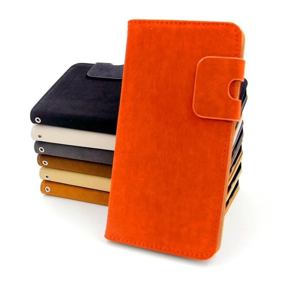 iPhone 6 Case, Nvwa Caseology [Stand View] Apple iPhone 6 (4.7" inch) Case Premium PU Nubuck Leather [Wallet Case] with Built-in Media Stand, ID Credit Card / Cash Slots and Inner Pocket (i6 - Wallet Red)