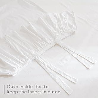 QSH Queen's House White Pillowcases Ruffle Pillow Shams Standard Size Set of 2-Style G