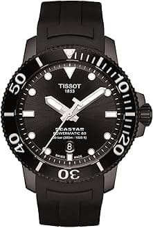 Tissot mens Seastar 660/1000 Stainless Steel Casual Watch Black T1204073705100