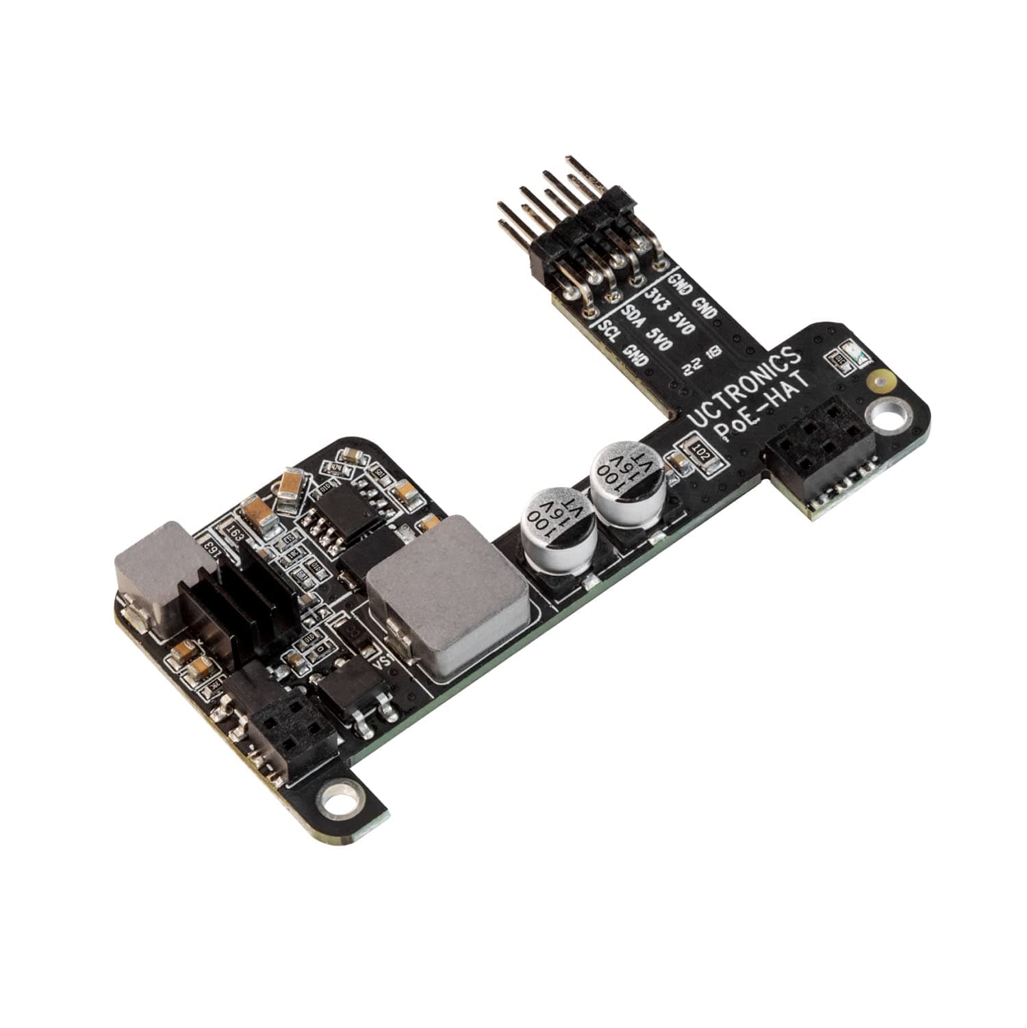 UCTRONICS PoE HAT for Raspberry Pi 4, Mini Power Over Ethernet Expansion Board for Raspberry Pi 4 B 3 B+