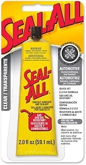 Seal-All Contact Adhesive & Sealant, Gas and Oil Resistant, Clear, 2 fl oz (59.1 mL)