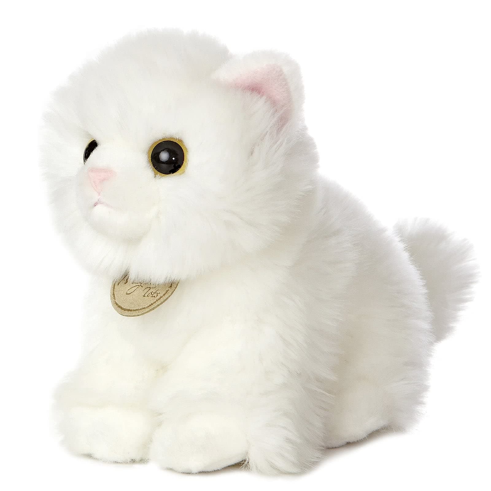Miyoni - 7.5" Angora Kitten, White