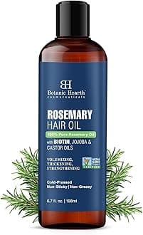 100% Pure Rosemary Oil for Hair Growth | Controls Hair Fall, Promotes New Hair Growth | Hair Strengthening Treatment for Healthy Nourished Hair | 198 ml