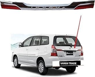 INNOVA Back Dicky Tail Rear Number Plate Chrome Garnish with Reflector Light for INNOVA Type -4