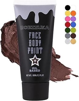 BOBISUKA Brown Face Paint, Oil-based Body Painting Kit, Cream Blendable Facepaint for Halloween Cosplay, Costume, Parties, Stage, Theater, SFX Special Effect Makeup and Hunting Camo