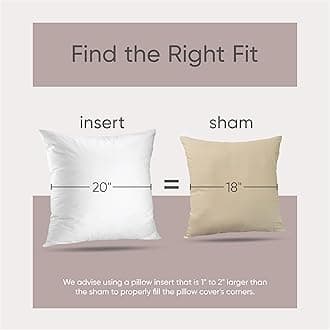 LuxyFluff Throw Pillow Insert, Indoor Decorative Pillows, for Couch, Sofa or Bed, Cushion Sham Stuffer, Down and Feather Filled, with 100% Cotton Cover 233 Thread Count (18" x 18")