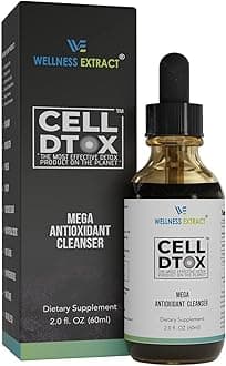 Wellness Extract Cell Dtox, Humic and Fulvic Acid Infused in Activated Zeolite Liquid Drops, Super Antioxidant, Nano Blend Advanced TRS System, Trace Mineral Drops, 2 Ounces