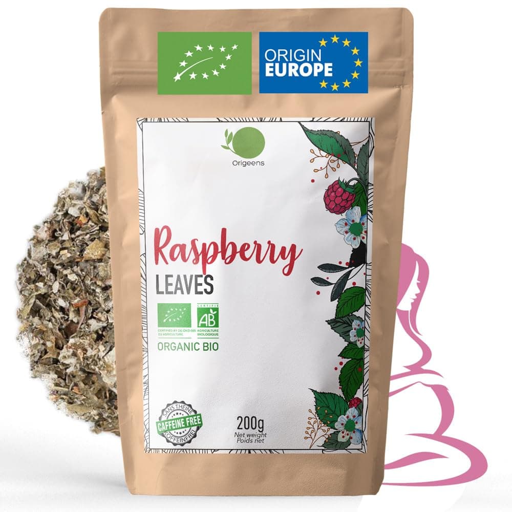 ORIGEENS Organic Raspberry Leaf Tea 200g | Organic Red Raspberry Leaf Tea Pregnancy, Feeding, Menstruations | Origin Europe