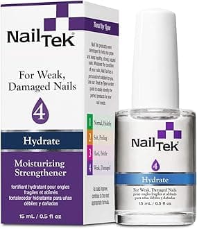 Nail Tek Hydrate 4, Moisturizing Strengthener for Weak and Damaged Nails, Condition, Repair, and Strengthen Nails, Daily Nail Treatment, 0.5 oz, 1-Pack