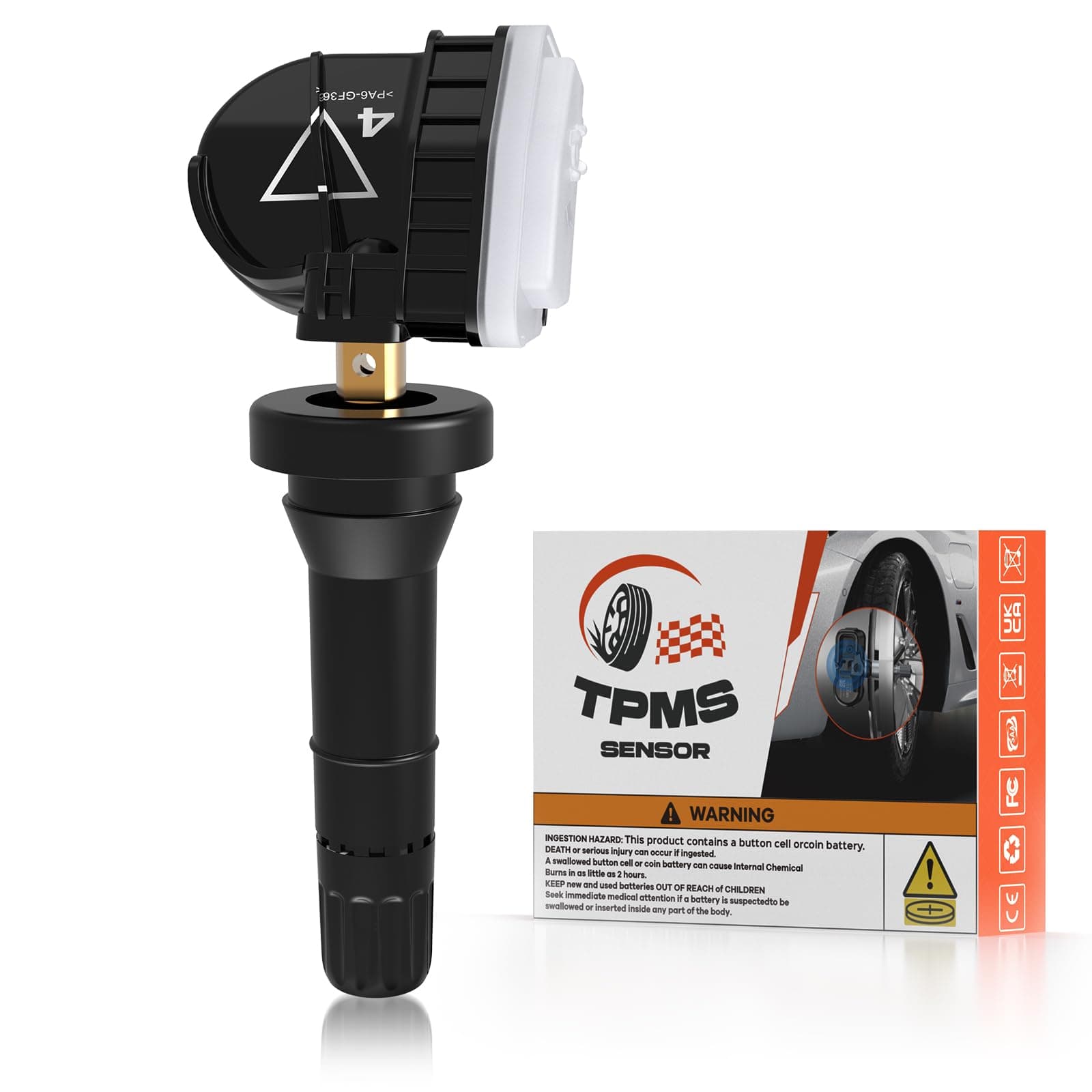 13598773 TPMS Sensor, 433 MHz Pre-Programmed TPMS Tire Pressure Sensors Fit for Buick Enlave Regal Lacrosse Chevrolet Silverado Impala Cadillac XT4 XT5 XT6 GMC Sierra Acadia 13594222, 1pcs