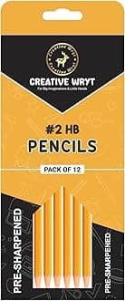 Wood-Cased #2 Pencils 12 Pack, Pre-sharpened, HB Lead for Classroom, Office, and Drawing, Eco-Friendly, Break-Resistant, Smooth Writing, Yellow
