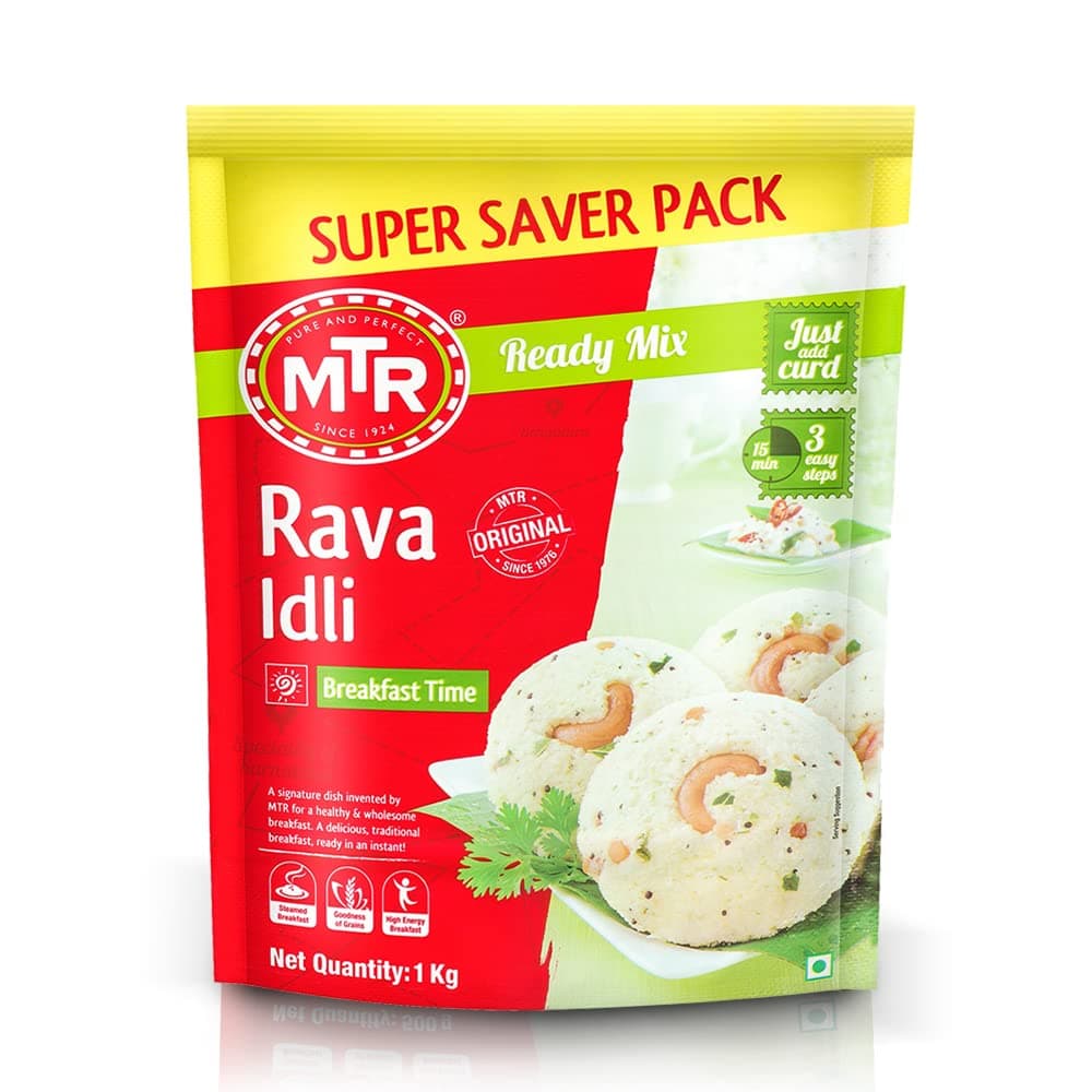 MTR Rava Idli Mix - Breakfast Mix | Quick Breakfast | Instant Ready to Cook Mix | Ready-To-Make South Indian Breakfast | 1kg