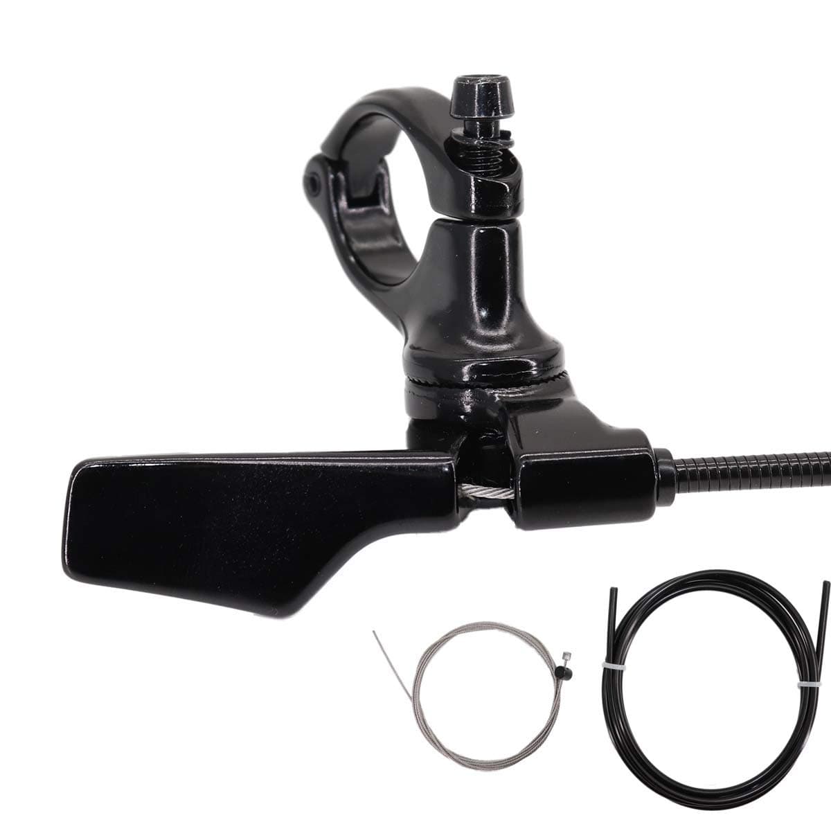 Dropper Post Remote Lever with Cable and Hose for 22.2mm MTB Handlebar, External/Internal Routing