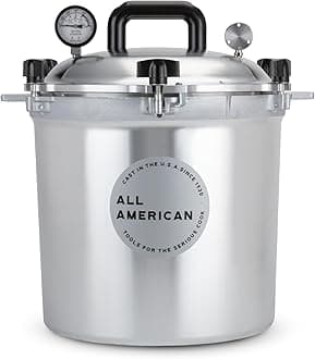 All American 1930: 25qt Pressure Cooker/Canner (The 925) - Exclusive Metal-to-Metal Sealing System - Easy to Open & Close - Suitable for Gas, Electric, or Flat Top Stoves - Made in the USA
