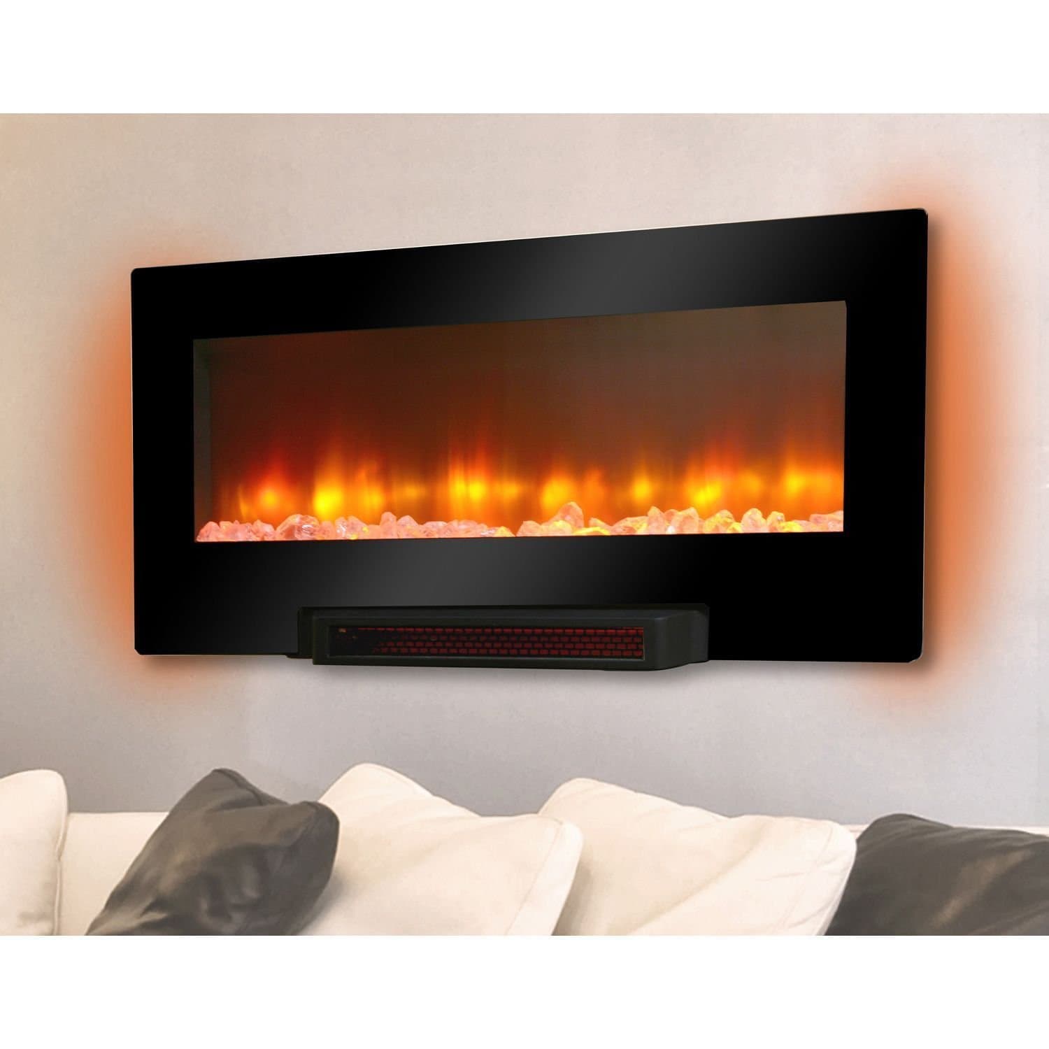 Grand Aspirations Electric Flat Panel Infrared Fireplace