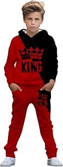 boys' clothing sets, 2-Piece Hoodie & Pants Outfits for Boys Size 4-14 | Lightweight Non-Fleece Fall & Spring Clothing Sets
