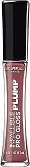 Infallible Pro Gloss Plump Lip Gloss with Hyaluronic Acid, Long Lasting Plumping Shine, Lips Look Instantly Fuller and More Plump, Radiant Mauve, 0.21 fl. oz.