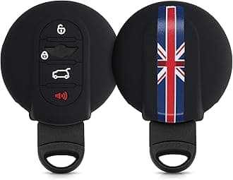 kwmobile Silicone Key Fob Cover Compatible with Mini 3 Button Car Key Smart Key