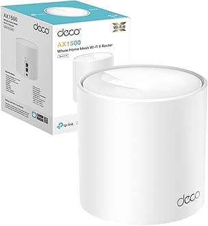Deco X10 AX1500 Mesh WiFi 6 System, WiFi Router, Whole Home Seamless Roaming, Voice Control with Alexa/Google, Personalize Parental Control, Wireless Extender Boost, OFDMA, MU-MIMO, Easy Setup